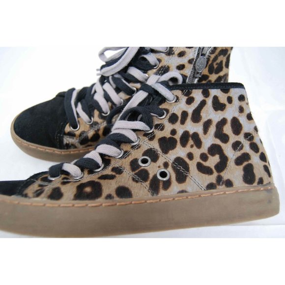 Ash pony hair High Top Sneakers in leopard print - Picture 5 of 7